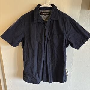 Monument Clothing Co. Blue Short Sleeve Button Down Shirt Size Large